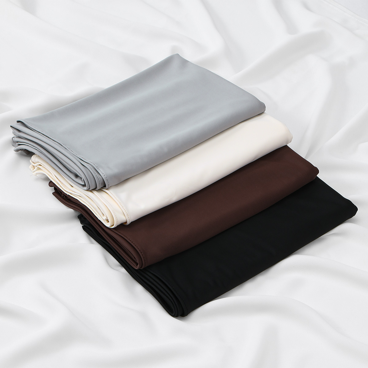 Foulard Hijab en Jersey Liquide Tendance pour Femme, Voile Musulman, Châle Islamique, Couvre-chef Ramadan ﻿ 180*60cm