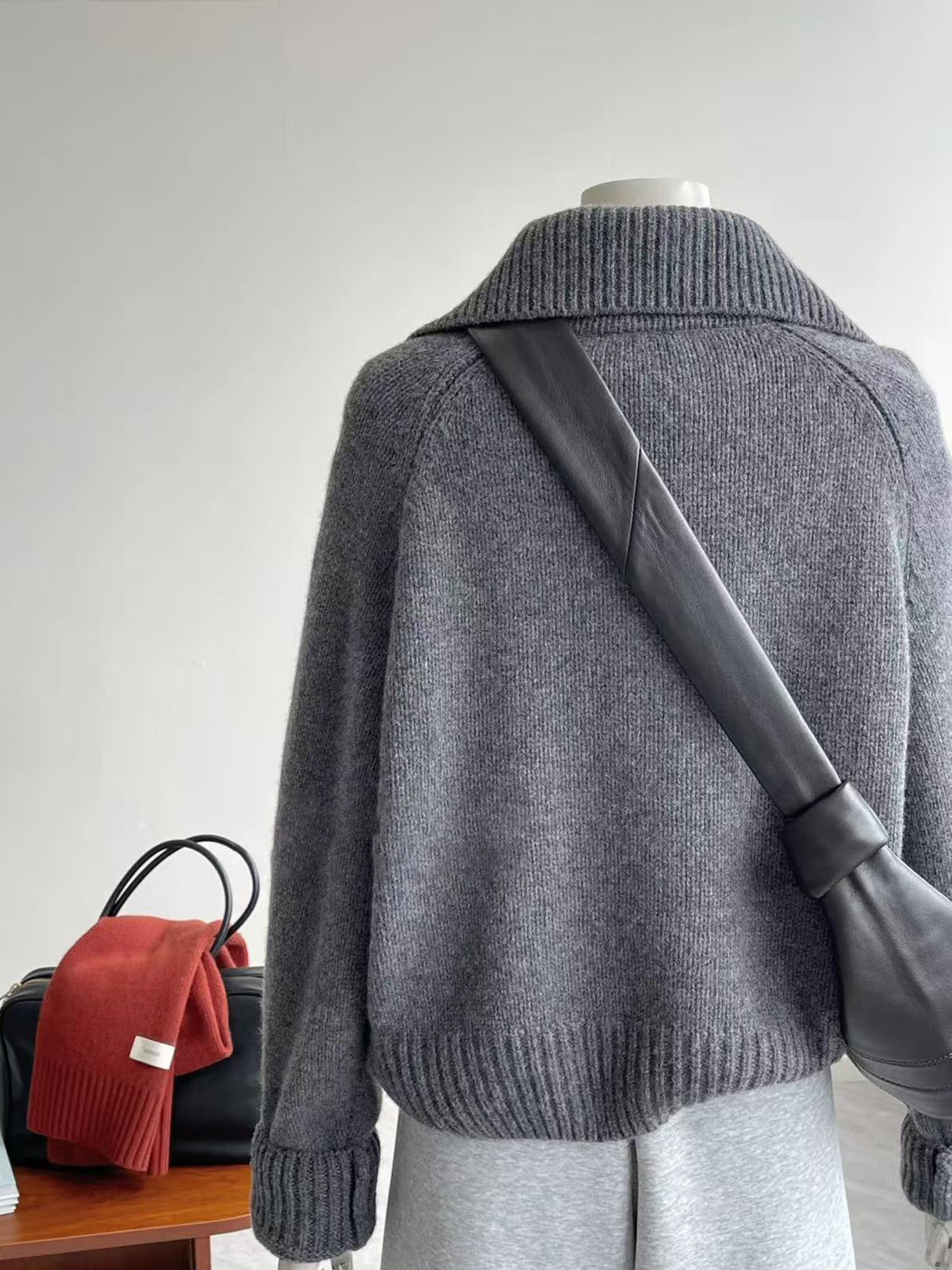 Pull en cachemire pur à 100 % pour femme, col roulé épais haut de gamme avec demi-fermeture éclair, collection automne-hiver