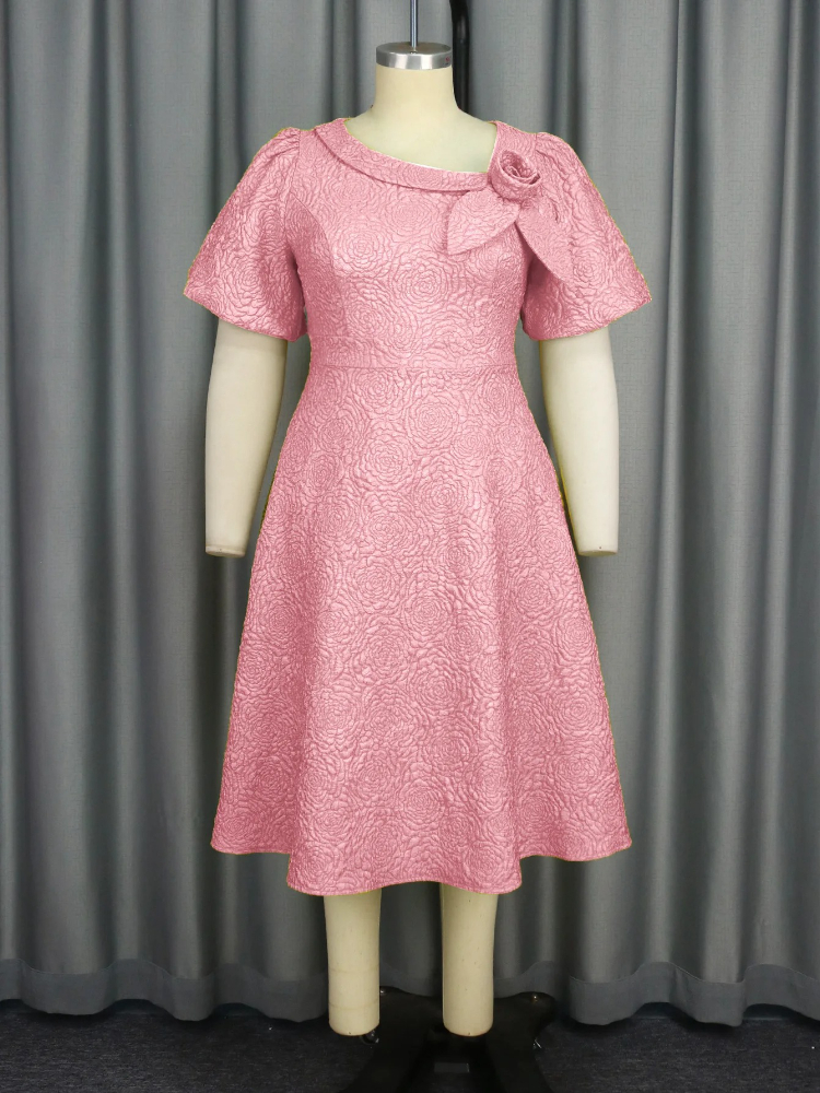 Robe jacquard grande taille, mode fête, banquet, ligne a, nouveau tempérament, printemps été 2026