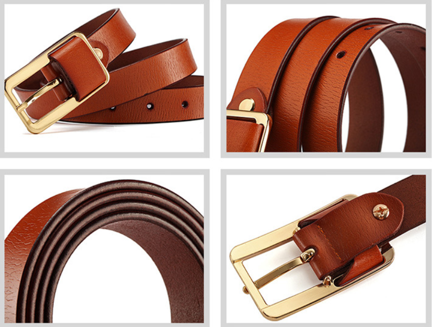 Ceinture en cuir pour femme, ceinture fonctionnelle pour chemises et costumes, accessoire élégant classique pour un assortiment polyvalent