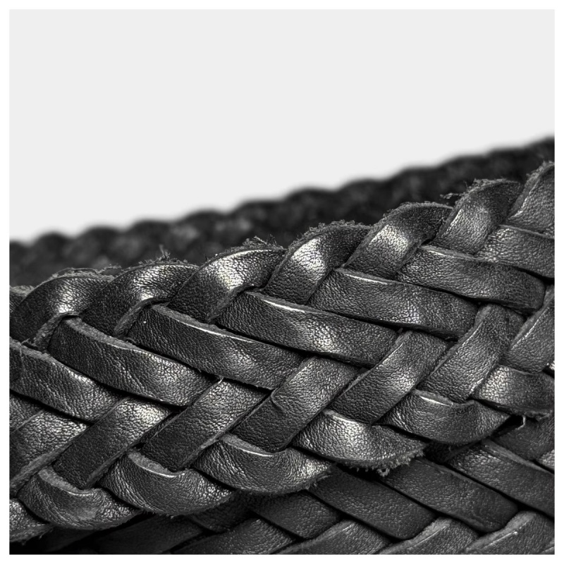 Ceinture décontractée en cuir de vache tanné végétal pour hommes, tissée à la main, classique américain rétro, boucle en Bronze, ceinture en jean en cuir véritable