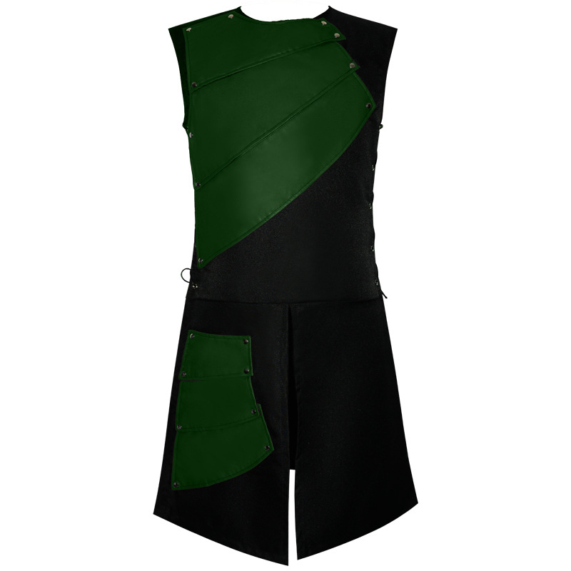 Archer médiéval en cuir pour hommes, armure rétro viking, cosplay de la Renaissance, costume de fête à thème Y, mode chaude, patchwork de fibres