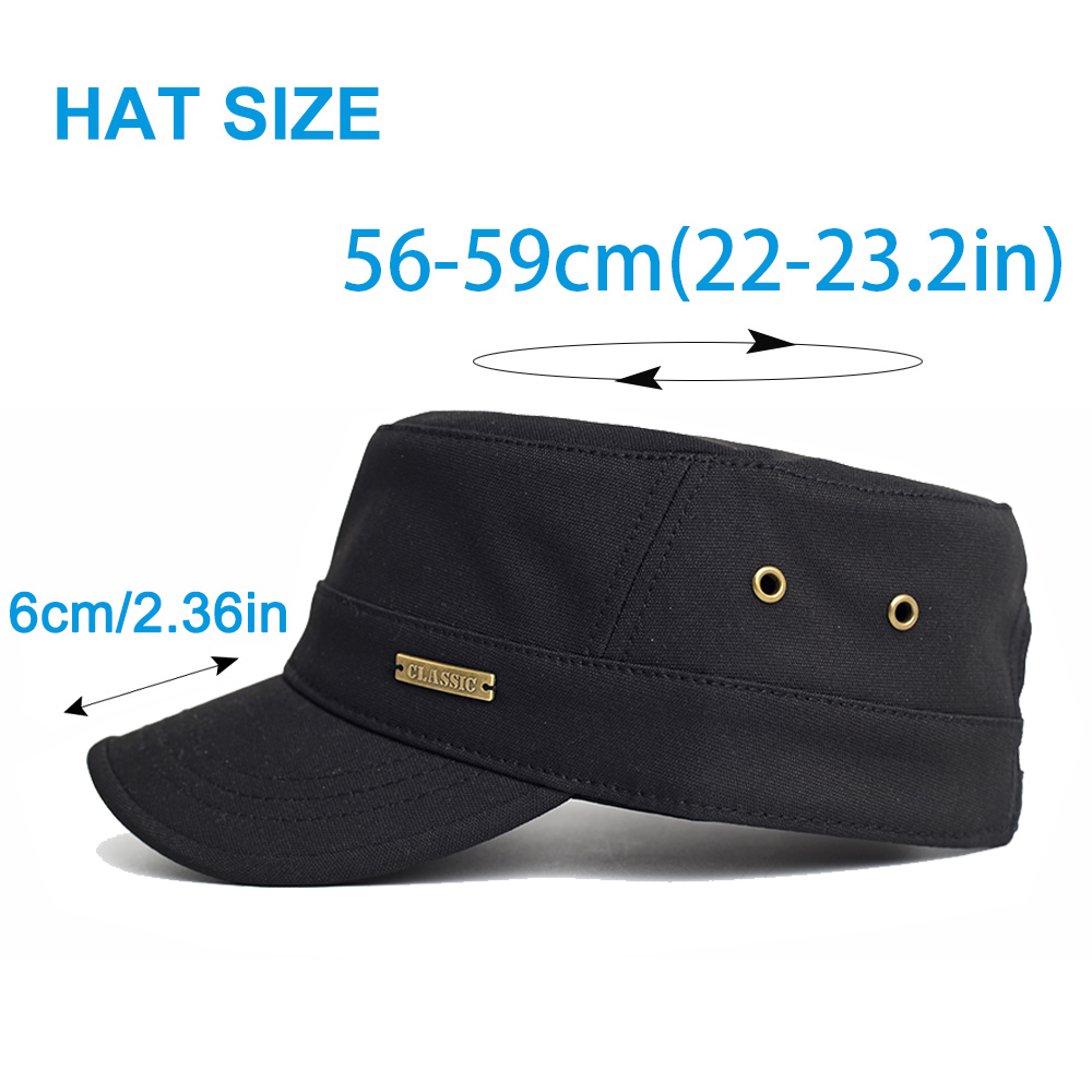 Casquettes militaires quatre saisons pour hommes et femmes, style décontracté, design unique, chapeau plat vintage