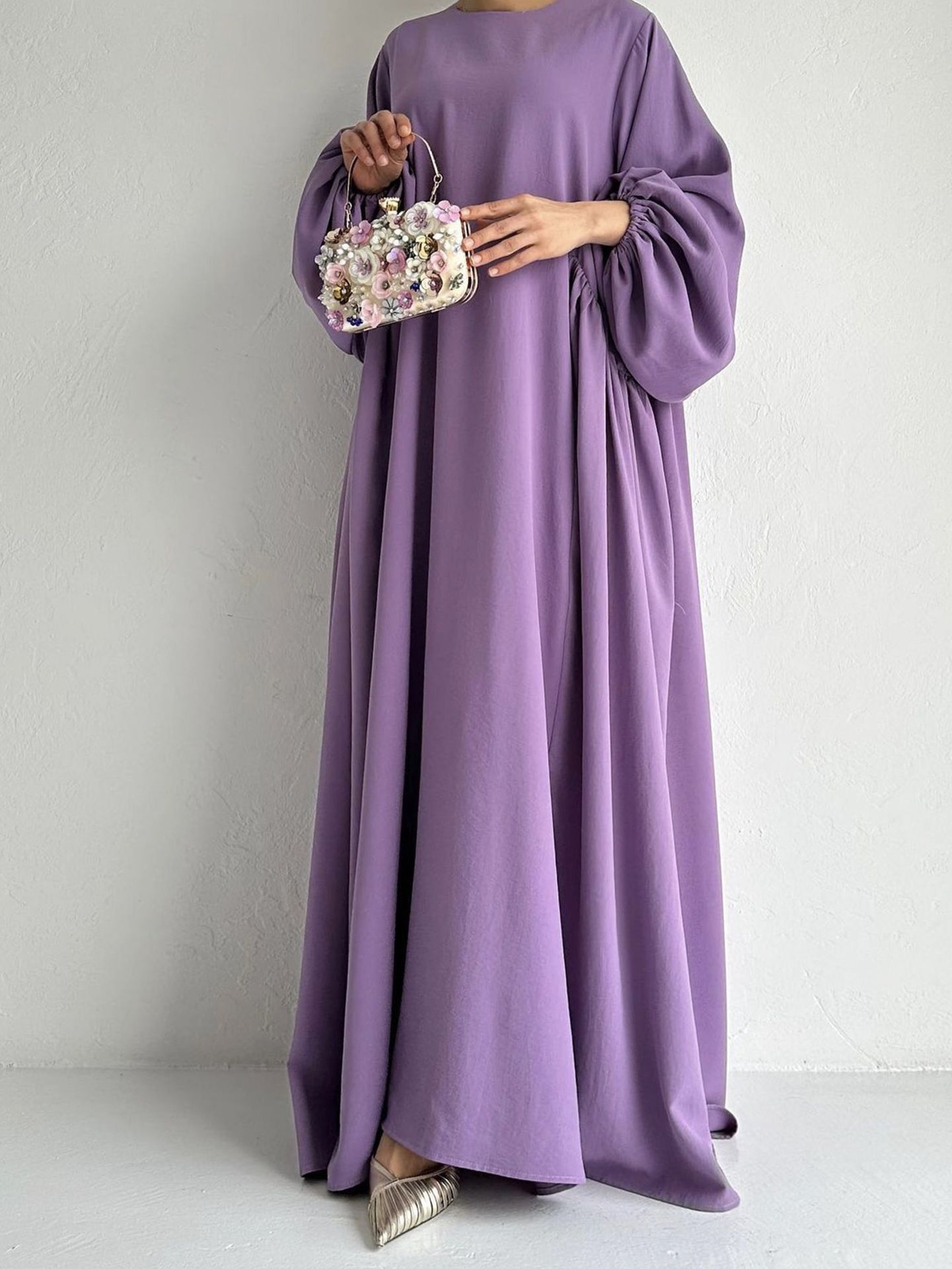 Nouvelles femmes robes musulmanes mode Simple solide Abaya Ramadan Caftan élégant femme décontracté plaine Maxi robe robe modeste pour les femmes