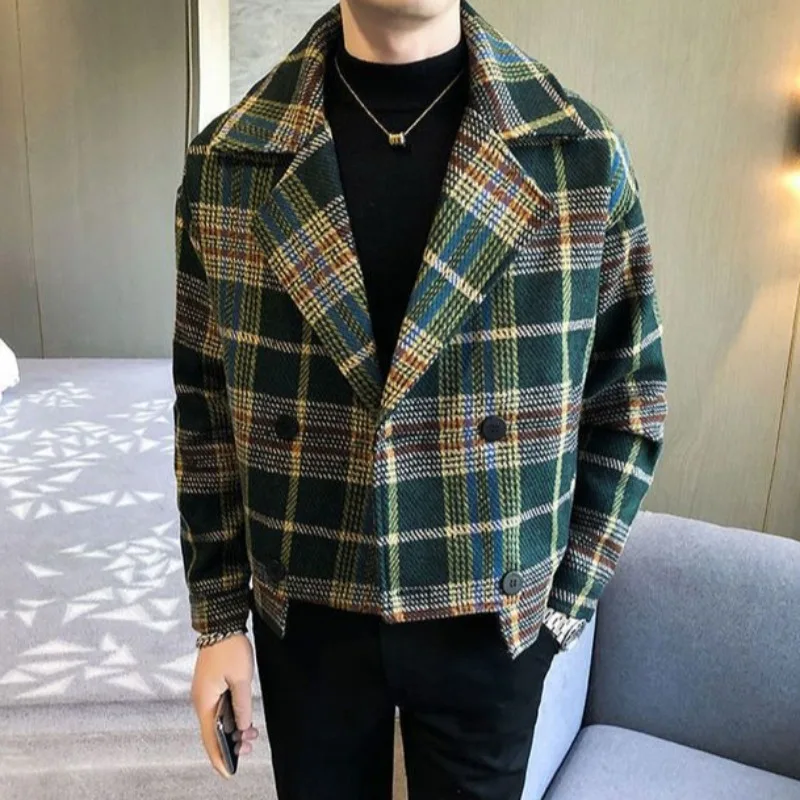 Manteaux tendance Grunge pour hommes, vêtements Vintage en laine et mélanges pour hommes, vestes, commentaires coréens, beaucoup de vêtements bon marché, offre Y2k, 2025