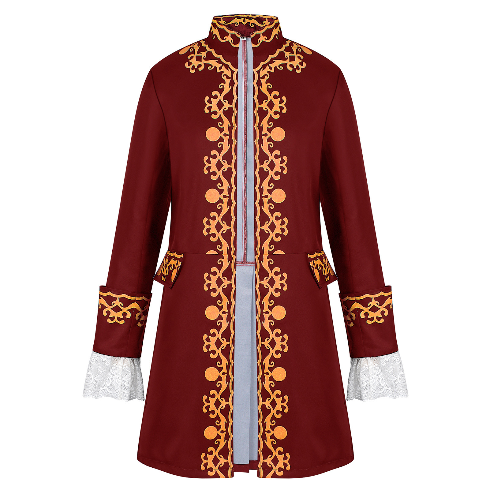 Costume Colonial du 18ème siècle pour hommes, manteau militaire Royal médiéval, victorien, Rococo, Baroque, Costume de Prince de la cour, veste