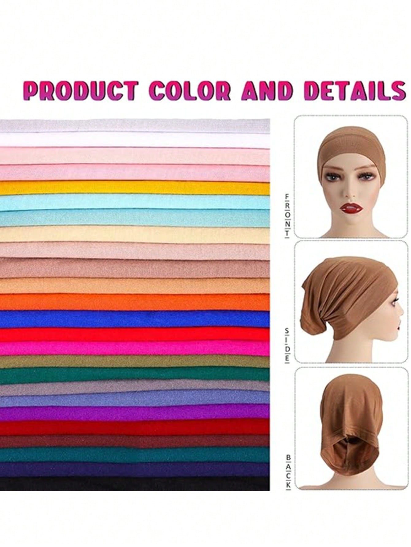 Sous-écharpe musulmane Turban Hijab Ninja chapeau intérieur femmes casquette de chimio couverture de perte de cheveux Bonnet instantané Femme Musulman bandeau