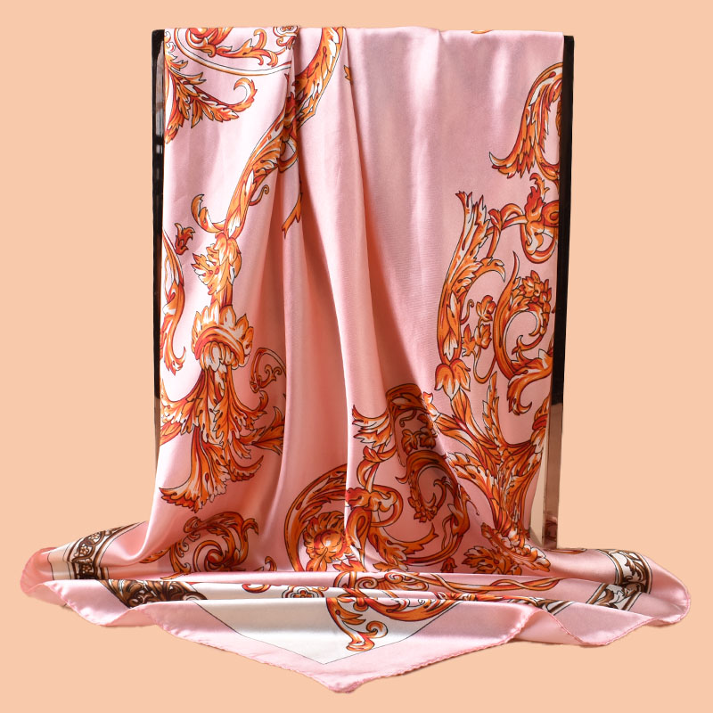 Foulard carré en Satin pour femmes, 90x90 pouces, multi-usage, serviette de plage, accessoire de fête, qualité supérieure, 1 pièce