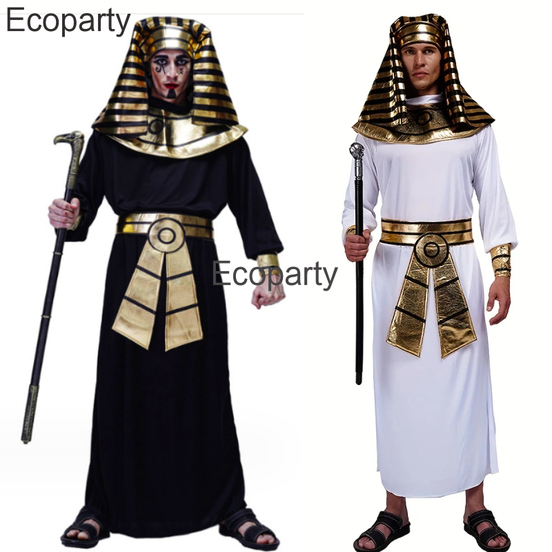 Costume de cosplay pharaon égyptien pour hommes, robes du roi égyptien, tenues de spectacle sur scène, vêtements de sauna, fête de Pourim, Halloween adulte, nouveau