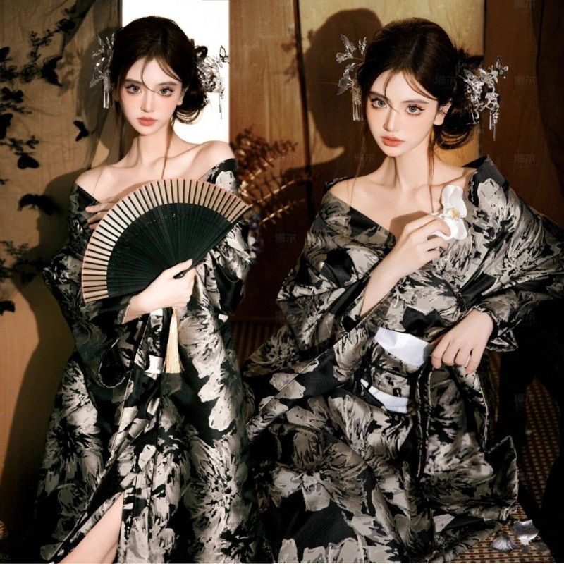 Kimono traditionnel japonais Yukata Haori pour femmes, chemisier Cosplay, mode d'été, vêtements de photographie, robe de soirée
