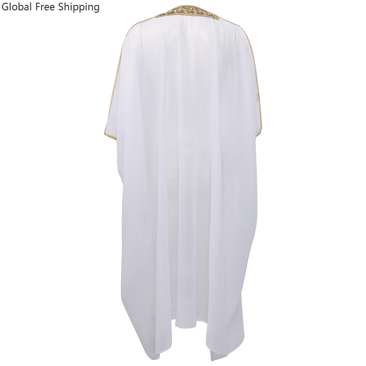 Robe musulmane en mousseline de soie de style kimono pour hommes, turque, arabe, islamique, Robe musulmane pour hommes, Cosplay, Ramadan, Robe brodée, vêtement de prière
