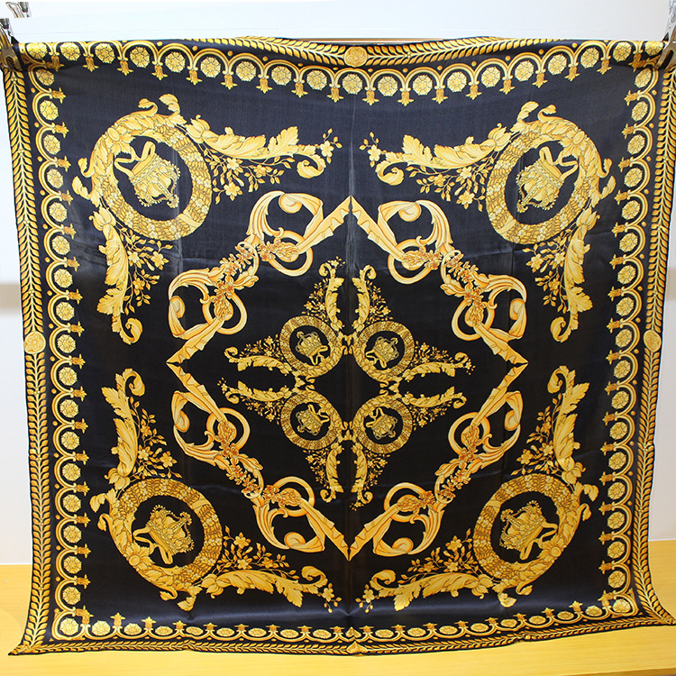 Foulard en Soie Douce 110CM pour Femme, Bords Roulés à la Main, Bandanas, Châles Carrés, Accessoires Vestimentaires, Ceinture, Foulards pour Cheveux et Cou, 110cm