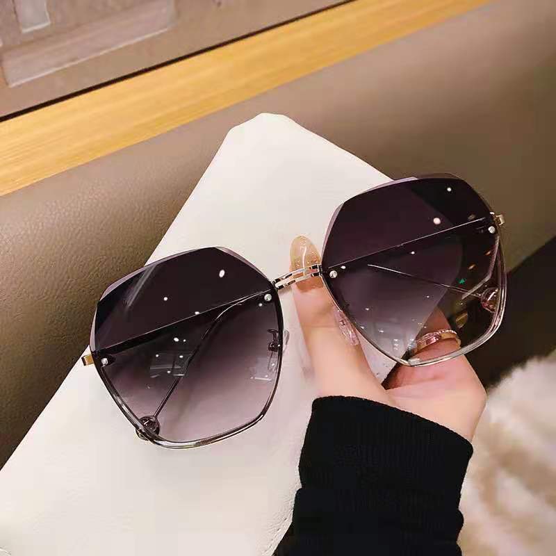 Lunettes De soleil rondes pour femmes, marque De styliste dégradé mode lunettes De soleil femme sans monture en métal Oculos De Sol De luxe