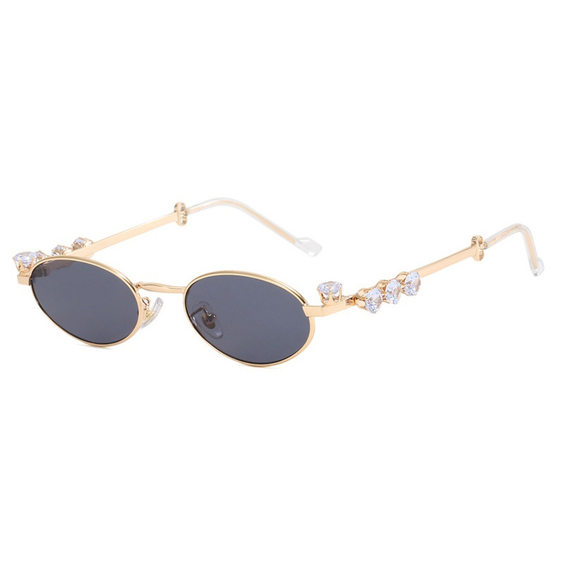 Petites lunettes de soleil ovales sexy pour femmes, monture en métal vintage, lunettes d'ordinateur décoratives, mode rétro, mignon, nouveau