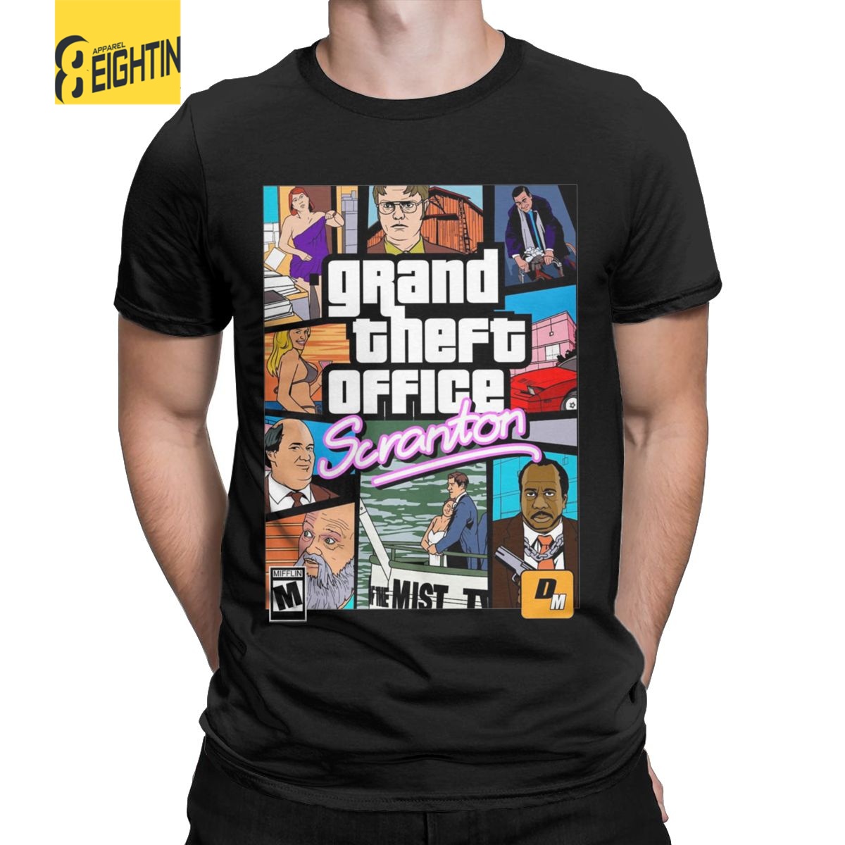Grand vol bureau Scranton hommes t-shirt le bureau mode t-shirt à manches courtes col rond T-Shirts coton nouveauté hauts