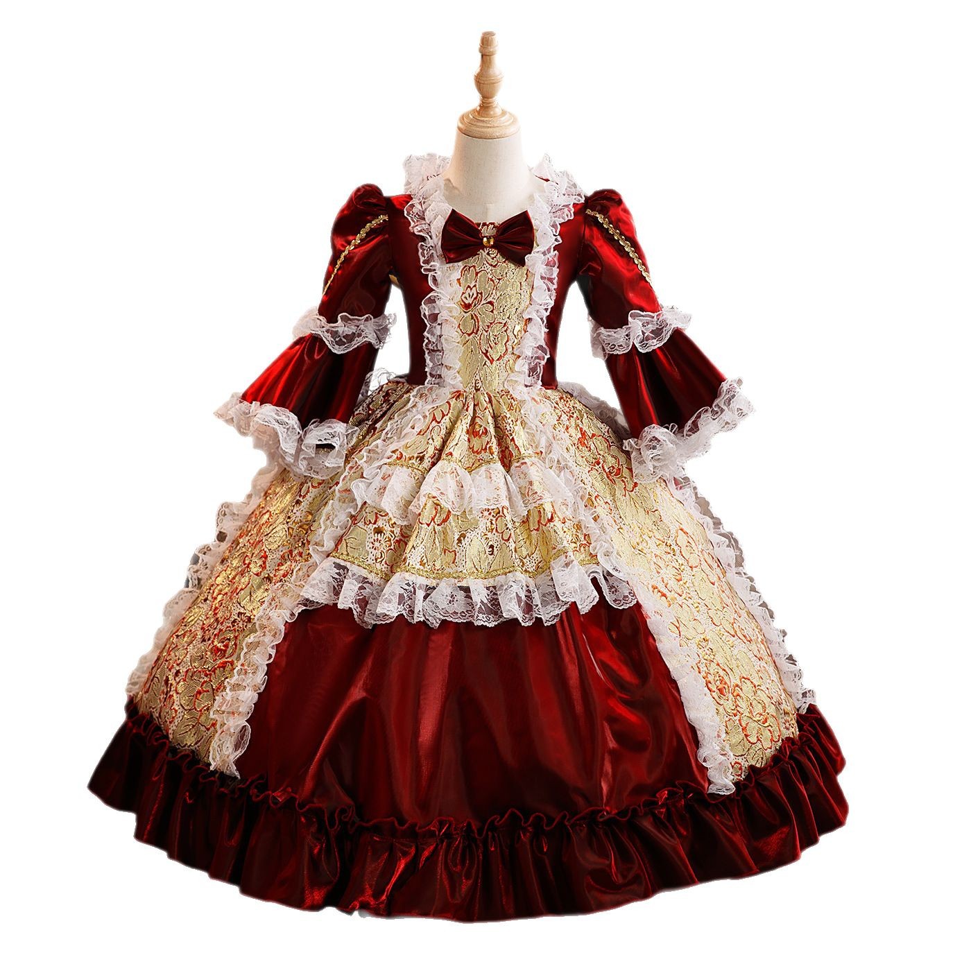 Tenue de carnaval Rococo pour enfants, robes de soirée Lolita victorien Marie Antoinette, Costume de Cosplay de fête de vacances pour enfants