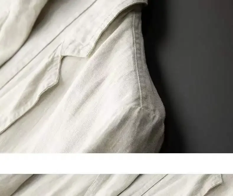 Ensemble deux pièces en coton et lin pour hommes, ensemble décontracté, veste Blazer + pantalon, vêtements fins d'affaires, costume respirant, printemps été