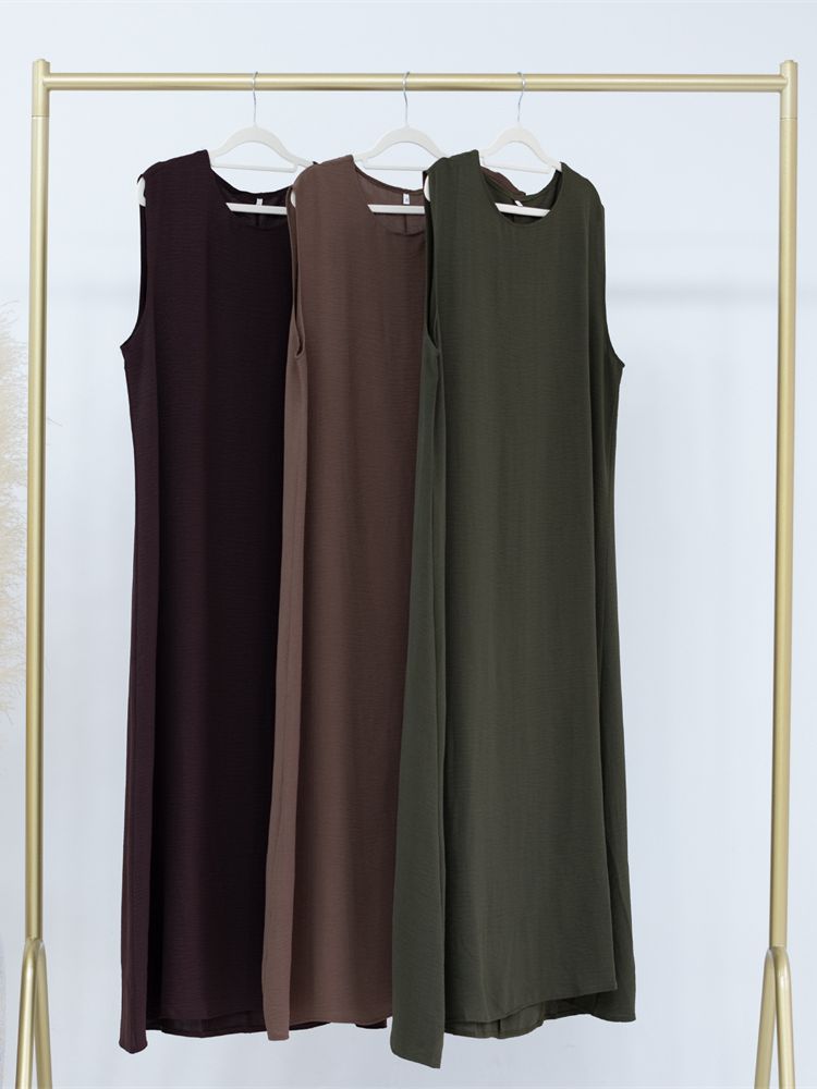 Ramadan sans manches Abaya turquie Islam arabe musulman Robe longue robes africaines pour femmes vêtements Robe Musulmane Femme robes