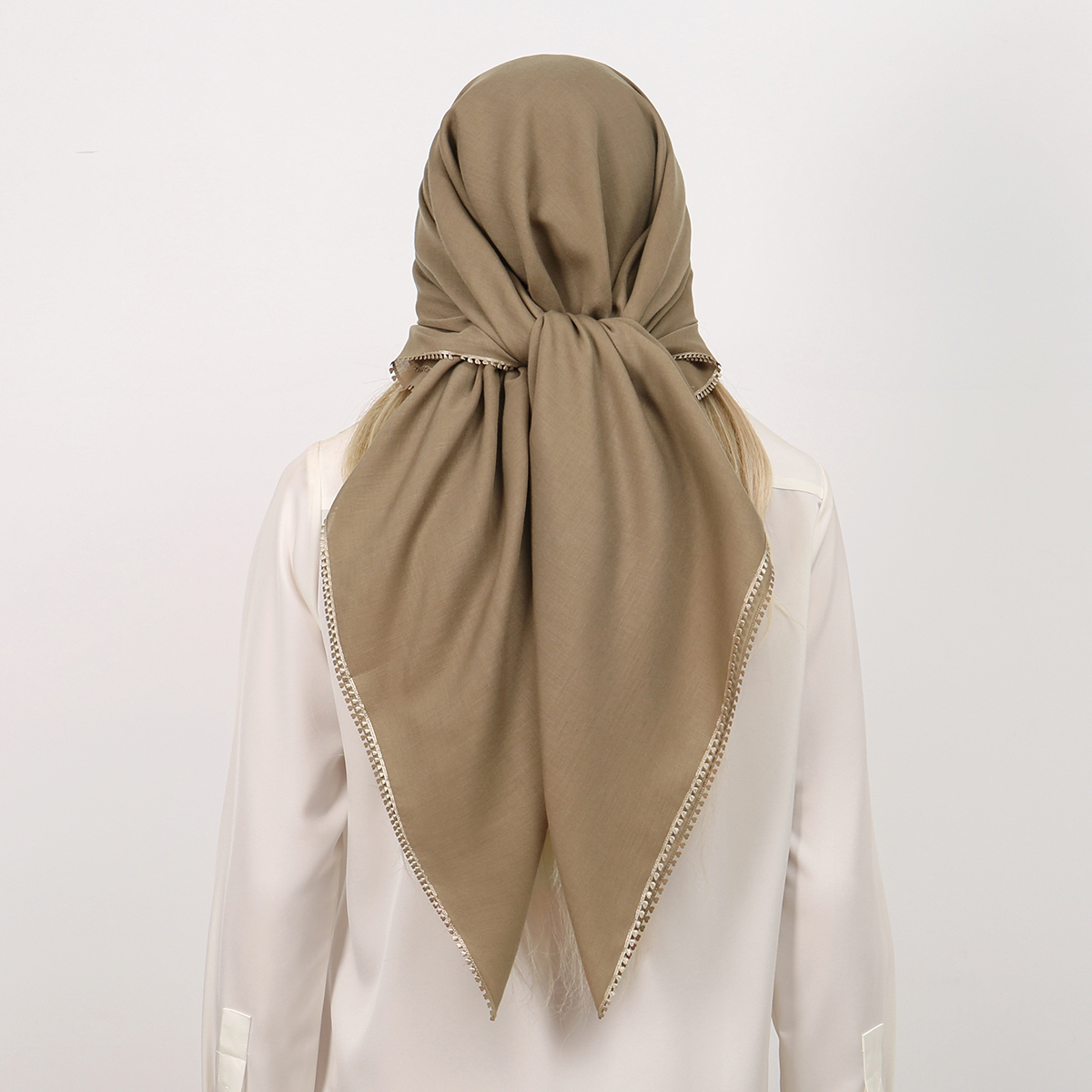 Élégant dentelle carré écharpe châles femme musulman Hijabs dame mode enveloppes été respirant foulard Felame foulards 115*115 cm