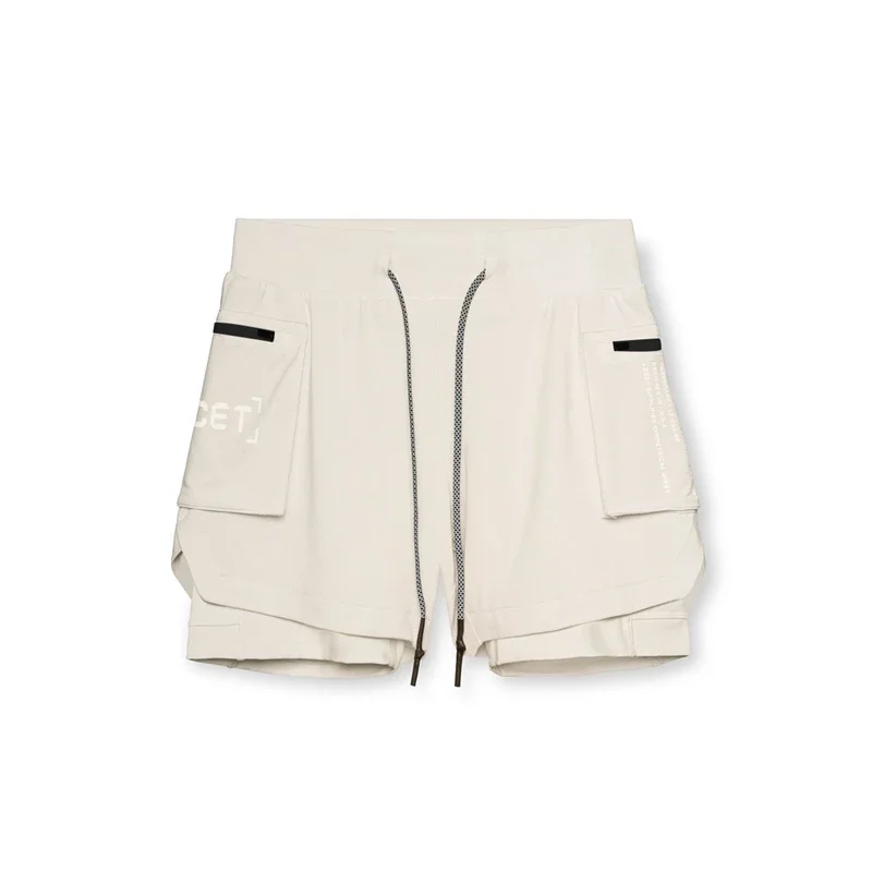 Sportedly-Short de sport à double pont pour homme, 2 en 1, bas d'athlétisme, pantalon de jogging, gym, fitness, entraînement, course à pied, été