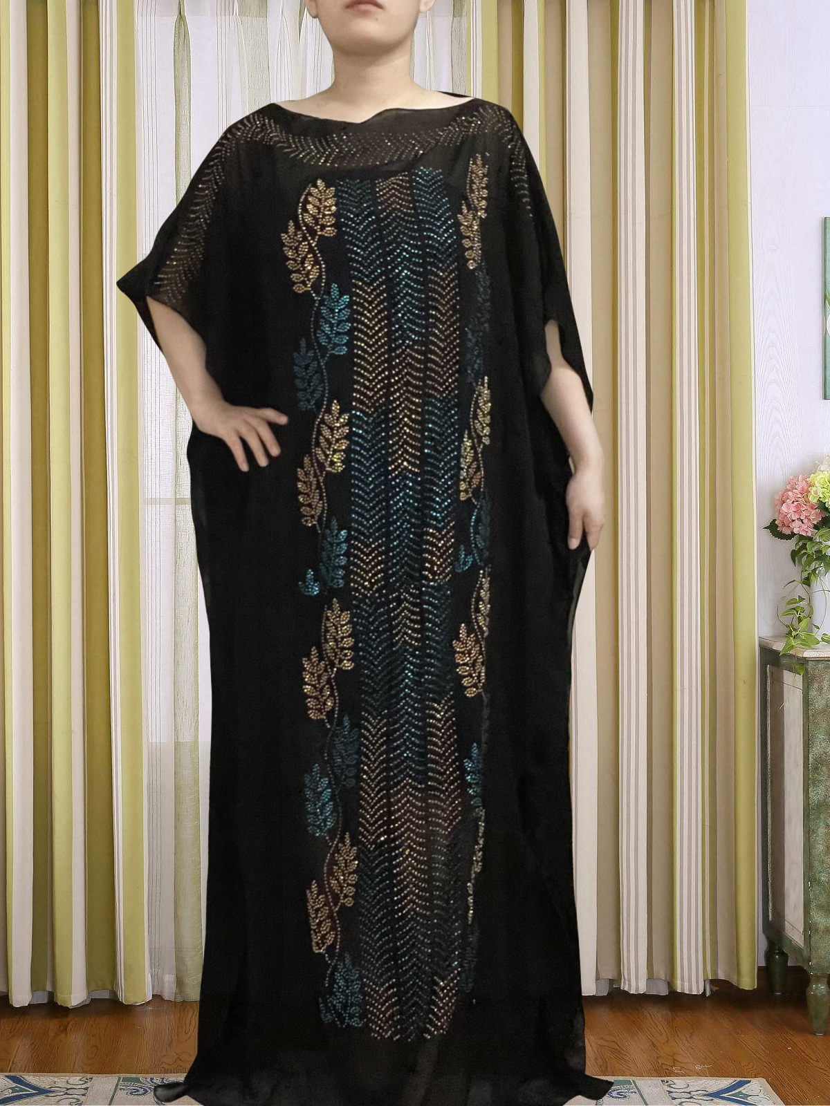 Abayas musulmanes pour femmes, ensemble de dubaï, Robe Maxi à tarière, musulmane, turquie africaine, col rond, noire, avec Hijab, 2022