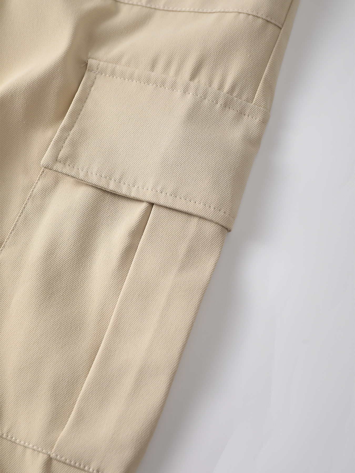 Pantalon cargo ample à cordon de serrage multi-poches kaki pour homme, pantalon décontracté droit pour l'été