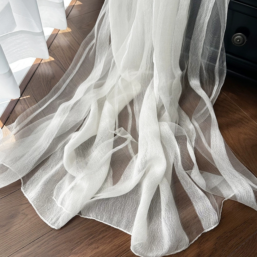 Écharpe en soie élégante et légère pour femmes, douce et respirante avec motif ondulé, châles Pashmina, foulards décoratifs