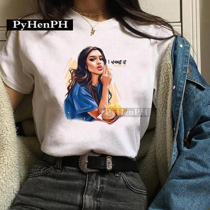 T-shirt à la mode pour filles, un T-shirt imprimé élégant de Style européen et américain, est une grande amie décontractée d'été pour les femmes