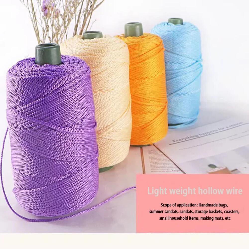 Fil de soie glacée léger de 225g, fabriqué à la main pour les chapeaux frais d'été, les chapeaux de soleil, les paniers de rangement, les coussins de siège, le fil