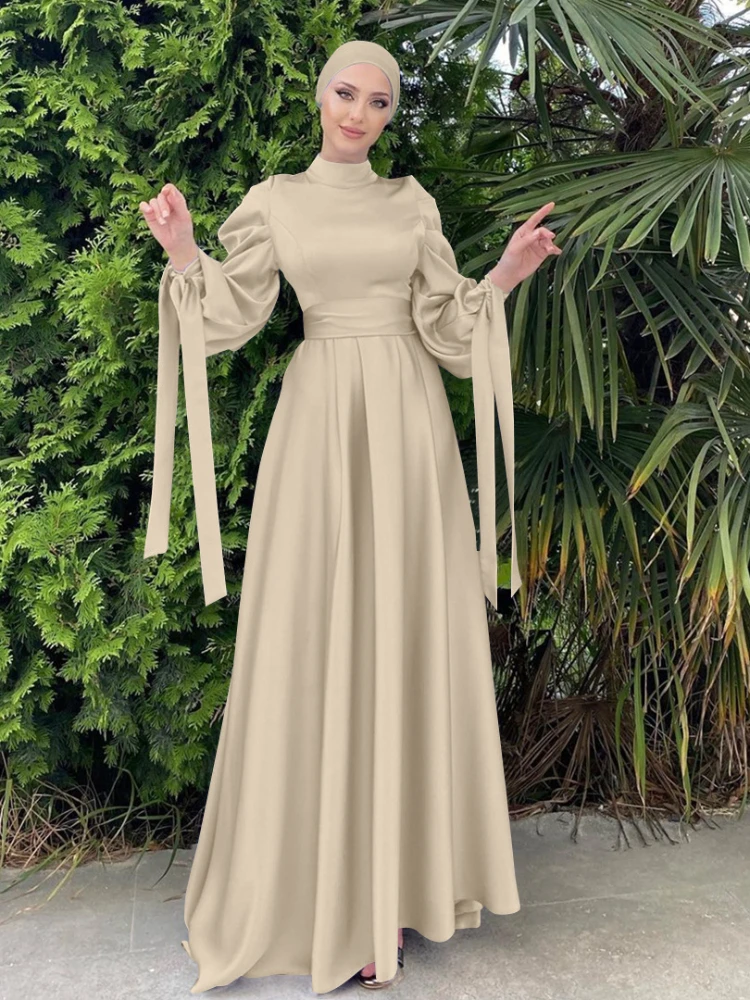 Eid Maroc Robe Femmes Musulman Abaya Arabe Hijab Dubaï Islam Caftan Robe Longue Musulmane Robes Largos Ramadan 2025