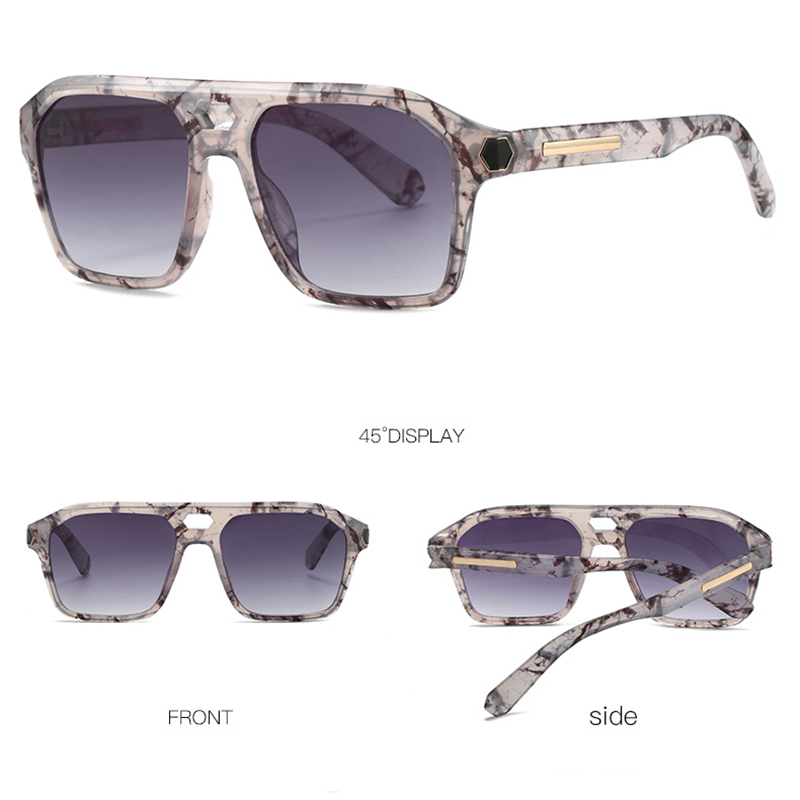 Lunettes de soleil carrées de luxe pour femmes et hommes, marque tendance de styliste, grande monture, mode Vintage dégradé Punk nuances, 2025
