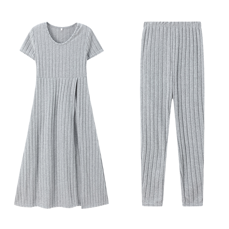 Ensemble jupe-pantalon décontracté style européen et américain, manches courtes, design fendu, pour les saisons printemps-automne, vente chaude