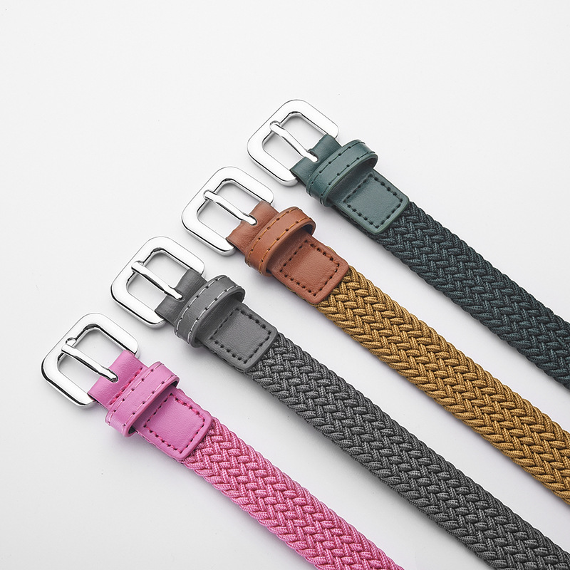Ceinture en Nylon extensible pour enfants, Design Simple, accessoires en jean, ceinture d'entraînement pour Sports de plein air, boucle ardillon, ceinture en toile élastique