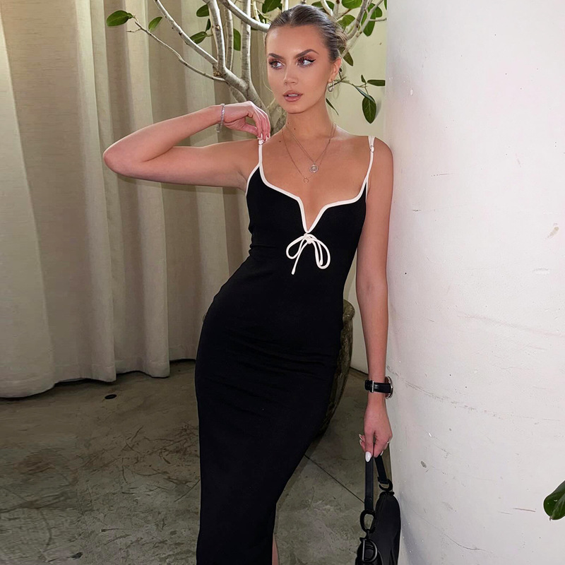 2025 Robe Sexy femmes robes longues sans manches Clubwear Robe de soirée moulante vacances boîte de nuit Robe d'été Robe femme