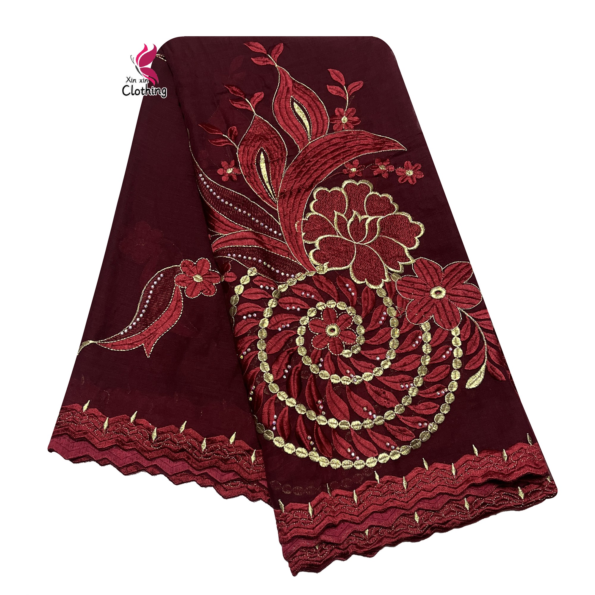 Foulard Hijab en Coton Brodé pour Femme Musulmane, Grande Écharpe de Haute Qualité, Style Africain Dubaï, Nouvelle Mode, 200cm x 105cm