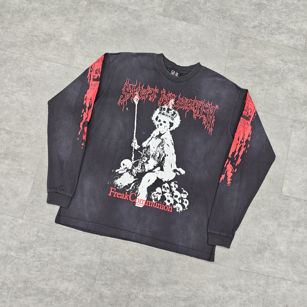 Yao mode Saint de Michael coton à manches longues automne hommes hauts vêtements Streetwear HipHop Bggy Vintage t-shirt ample pour hommes