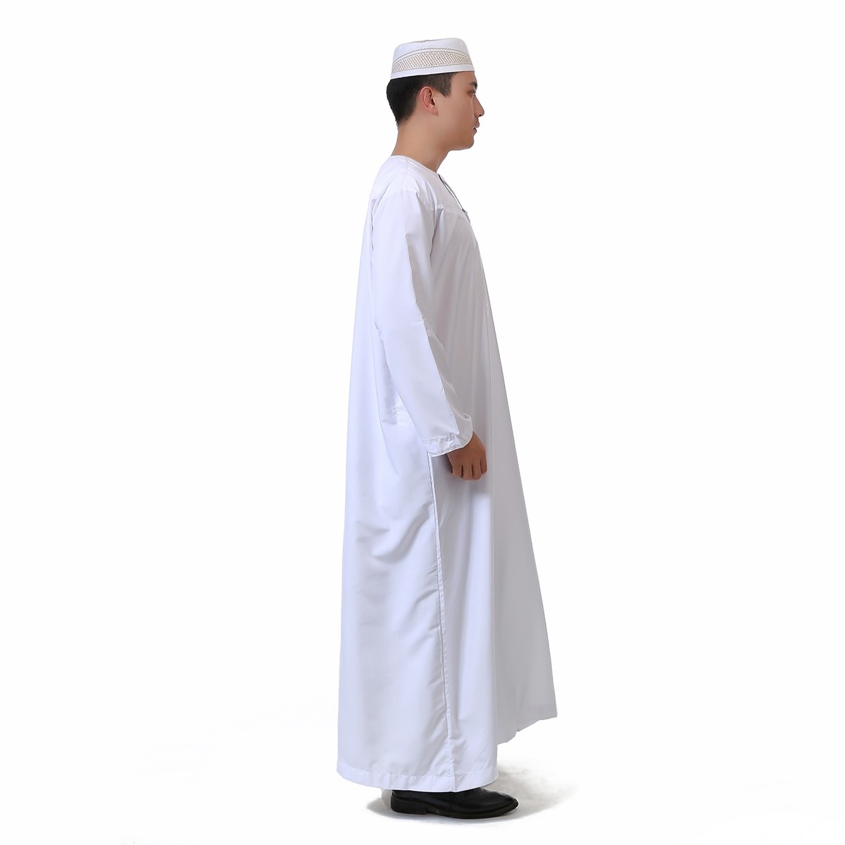 Robe arabe saoudienne à manches longues pour hommes, Robe musulmane du Ramadan pour hommes, vêtements islamiques du moyen-orient