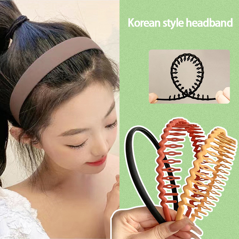 Cerceau à cheveux pour femmes, pince à cheveux, frange, cheveux cassés, tête coordonnante dentée, outil divin, lavage du visage
