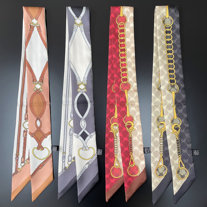 Ruban en twill de soie tendance, écharpe fine pour cheveux, rubans pour femmes, décoration, ruban en twill de soie pour emballer les sacs, cravates, écharpe en soie, petites écharpes