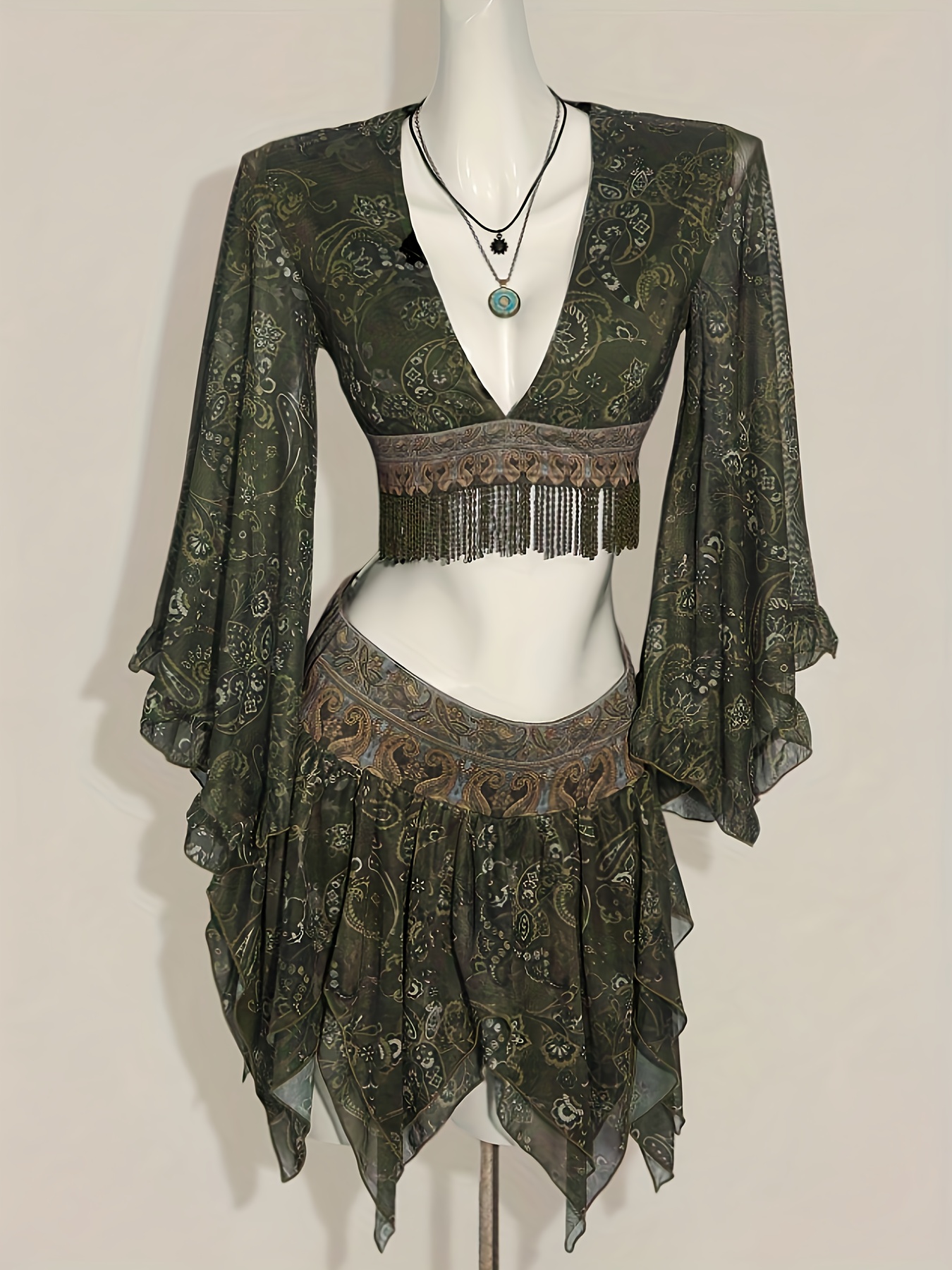 Robe élégante de couleur vert nuage pour femmes, noble et exclusive, ensemble de jupe digne