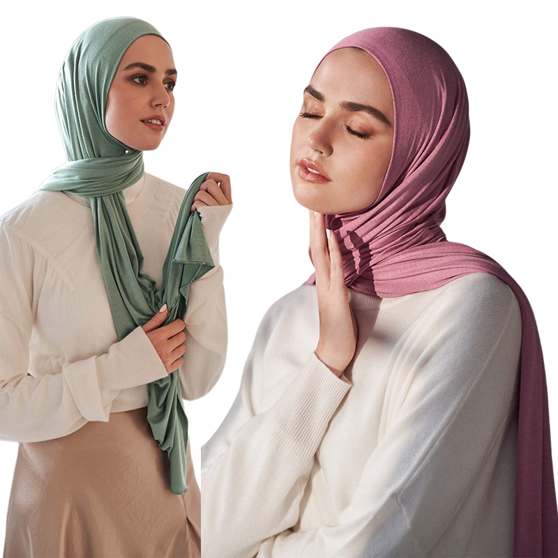 Hijab en jersey de coton modal pour femmes musulmanes, mode Ramadan, hijab de haute qualité, couleur unie, doux, long foulard africain