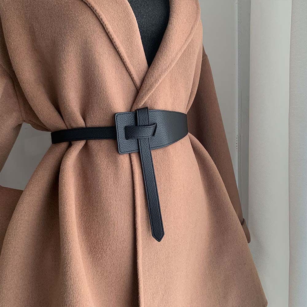 Corset réglable jupe manteau décorations noué mince manteau noué taille sangle en cuir PU ceinture femmes ceintures Corset ceinture