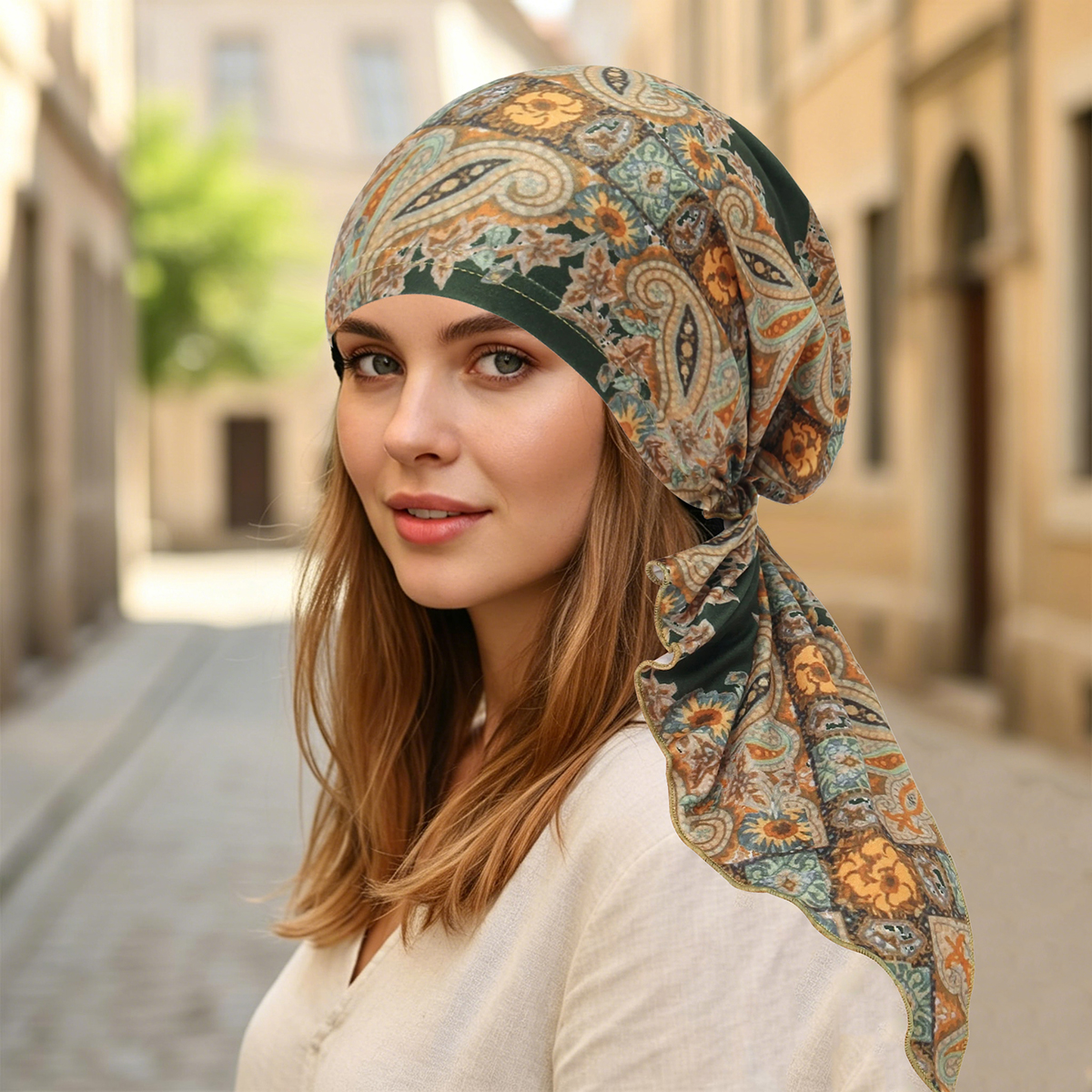 Hijabs, bandanas, bonnets, turbans et couvre-chefs pour femmes et jeunes filles, adaptés à la perte de cheveux et à la chimiothérapie, style champêtre