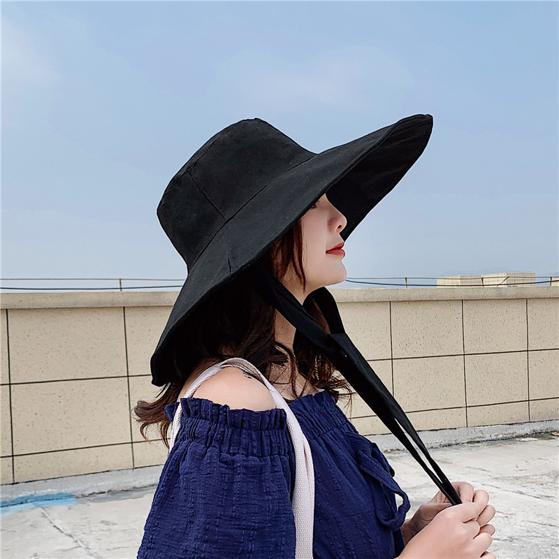 Chapeau de plage d'été à grands bords pour femmes, couvre-chef de voyage en bord de mer, plein air, protection solaire, chapeau de bain, chapeau de soleil pliable coréen, chapeau ander