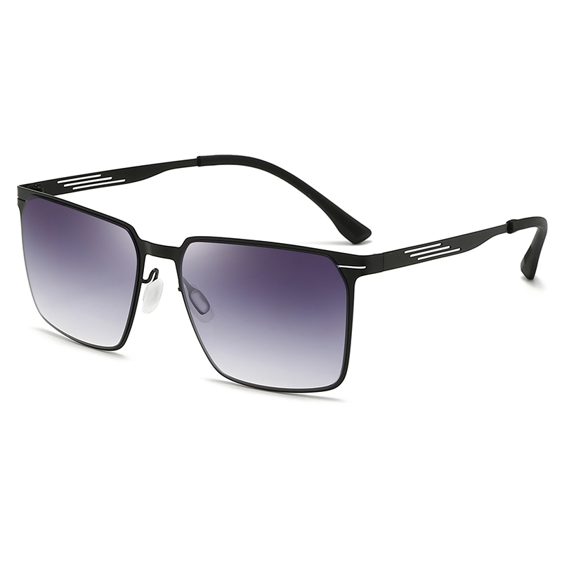 Lunettes de soleil en métal pour hommes à monture carrée 2025 Lunettes de soleil Hd résistantes aux UV pour la conduite à la mode 5133