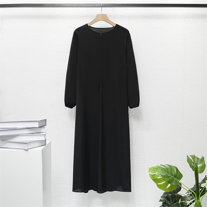 Robes musulmanes femmes robes Maxi Mujer robes femme robes amples à manches longues imprimé fleuri Robe décontractée Robe longue
