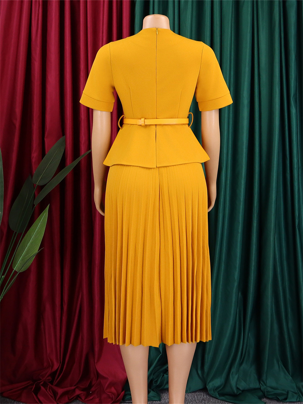 Robes plissées élégantes pour femmes 2026 – Collection été – Robe de soirée, d'anniversaire, de mariage, de bureau – Robe longue maxi à col rond pour femmes