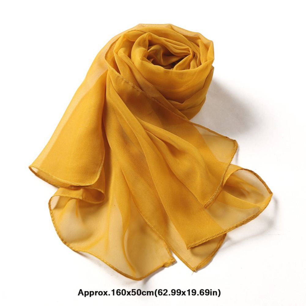 Élégant foulard en mousseline pour femme, couleur unie, châles et étoles longs et doux, respirants, fins, pour la plage, protection solaire, hijab