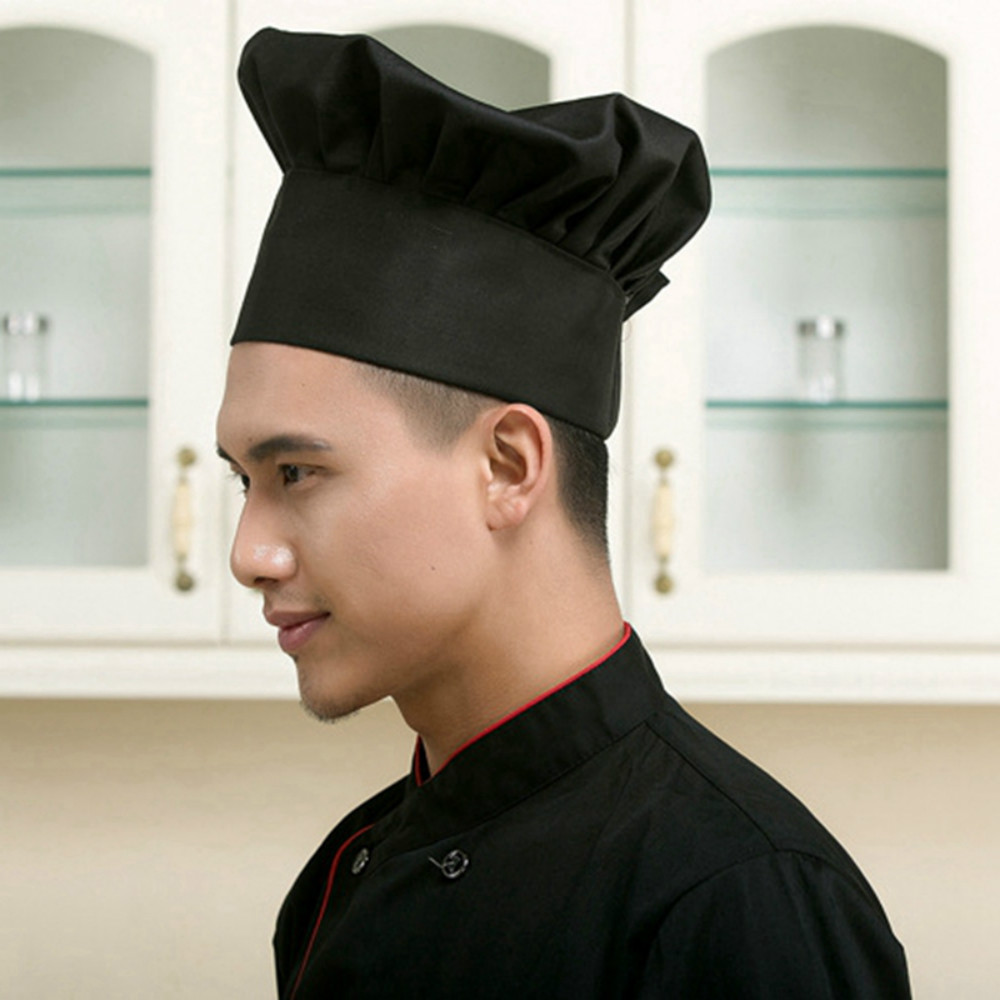 Chapeau de Chef de cuisine pour hommes, ajustable, élastique, pour boulanger, traiteur, casquette de cuisine à rayures, couvre-chef de travail, 1 pièce