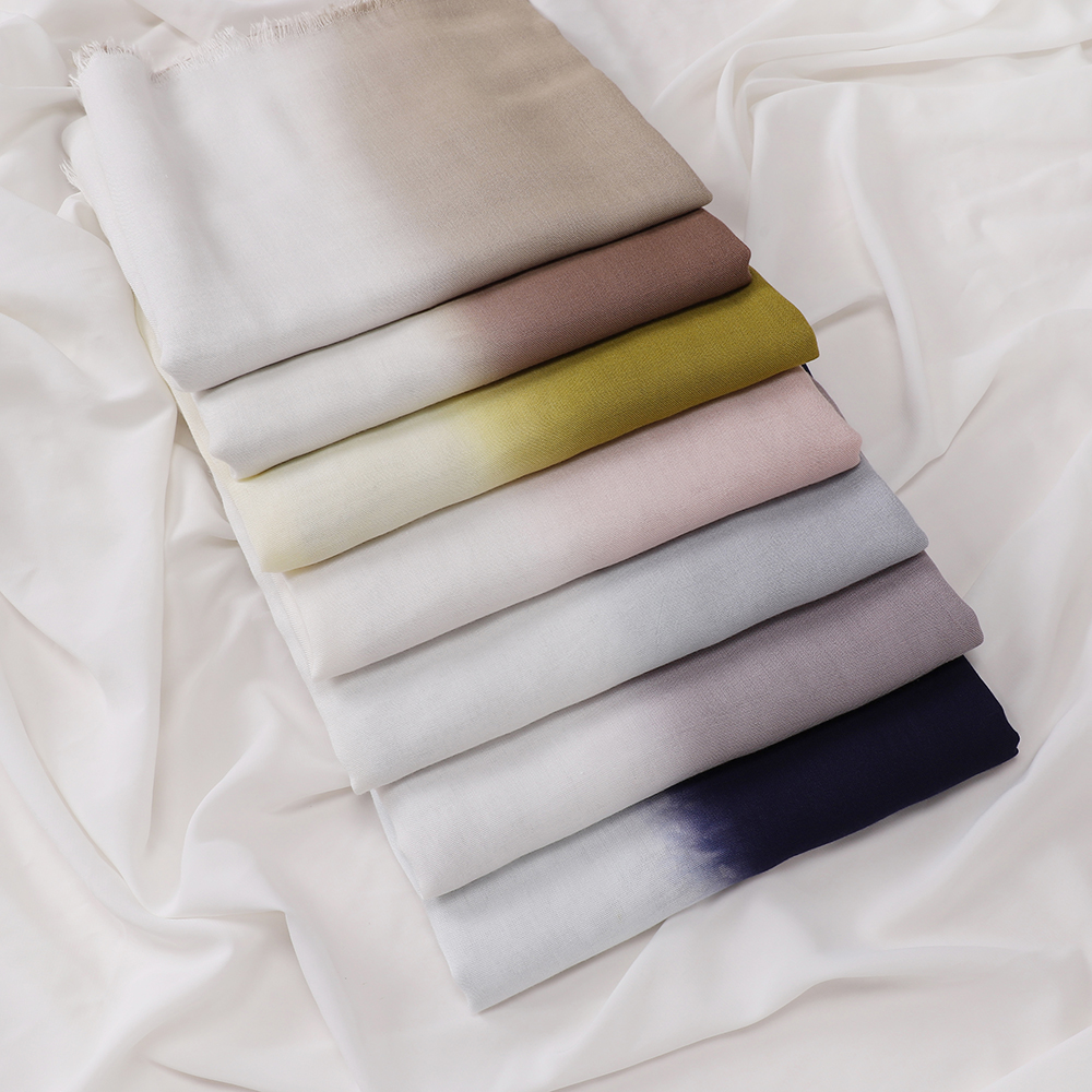 Musulman deux couleurs Hijabs dégradé écharpe musulman châle enveloppement islamique femmes foulard châles fournisseur